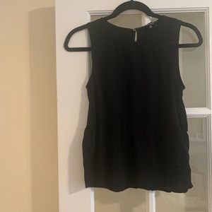 Madewell black peplum tank